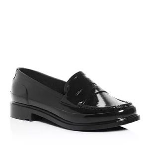 Hunter Waterproof Black Loafers